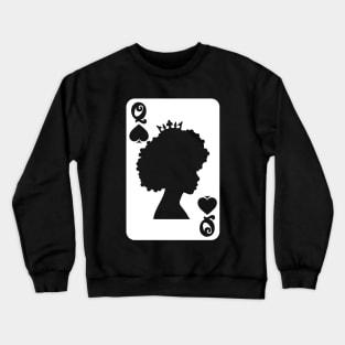 Black queen card Crewneck Sweatshirt